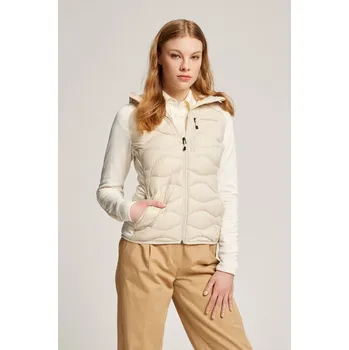 Dámská větrovka BUNDA PEAK PERFORMANCE W HELIUM DOWN HYBRID HOOD SAND FOG