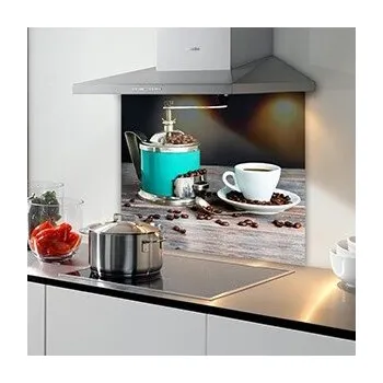 Kuchyňská pracovní deska Nobio Skleněná zástěna za varnou deskou 600 mm / Mlýnek na kávu 600 mm