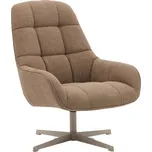 Hnědé čalouněné otočné křeslo Kave Home Jaspe