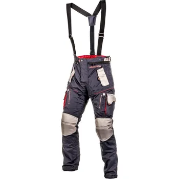 Moto kalhoty Enduro kalhoty TRAILER, 4SQUARE - pánská (modrá,šedá,červená) 2025 3XL