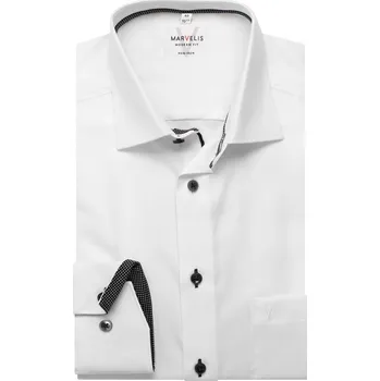 Pánská košile Marvelis pánská společenská košile Modern Fit 724264 00 Bílá 42