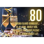 Kartička k narozeninám 80 let 11 x 8 cm