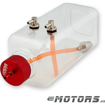 nádrž 500ml transparentní benzínová nádrž - červená