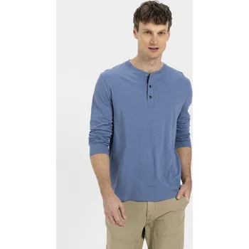 TRIČKO CAMEL ACTIVE HENLEY 1/1 ARM ELEMENTAL BLUE