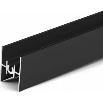 Nábytkové kování LAGUNA Spojovací lišta RAMA sklo / Černá matná 1,5 m