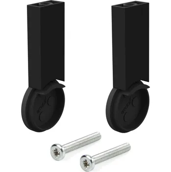 Věšák Emuca Sada koncovek na věšákovou tyč LARGO - horní montáž / Černá matná