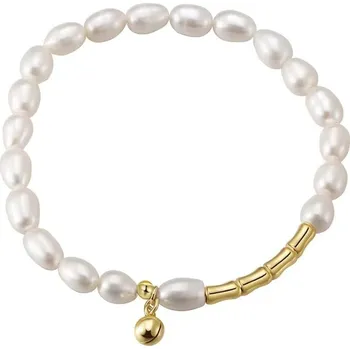 Náramek Majya Stříbrný náramek s perlami RIVEN pozlacený Ag/; ≤8,62 g 11180
