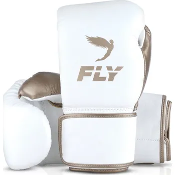 Boxerské rukavice Boxerské rukavice Fly Superloop - bílá / zlatá