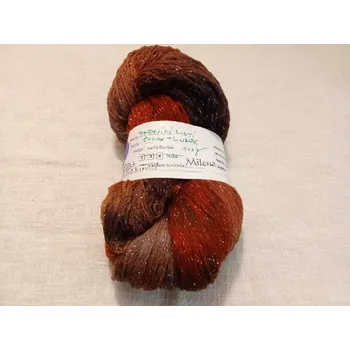 Příze Merino Padající listí s lurexem (Ručně barvené merino Padající listí)