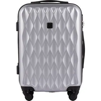 Cestovní kufr WINGS GOLDEN EAGLE ABS SILVER malý S