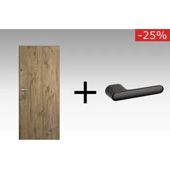 Interiérové dveře Balíček fáze 2: skryté dveře - CPL LAMINÁT dub sherwood + klika akik Průchozí výška (cm): 197, Průchzí šířka (cm): 90