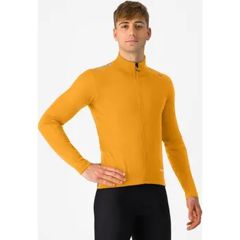 Cyklistická bunda CASTELLI Cyklistická zateplená bunda - ESPRESSO AIR - oranžová 2XL