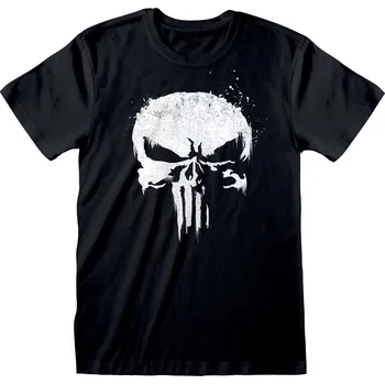 Pánské tričko Pánské tričko Marvel|Punisher: TV Skull Logo (S) černá bavlna