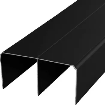 LAGUNA Horní dvojitá kolejnice 8843 / Černá matná 1,5 m