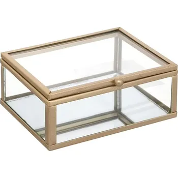 Šperkovnice ATMOSPHERA Malá skleněná šperkovnice Mood zlatá