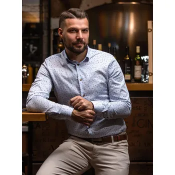 Pánská košile FERATT Košile ASHLEY REGULAR světle modrá Velikost: XXXL