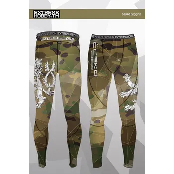 Pánské kalhoty Extreme Hobby Pánské legíny ČESKÝ LEV - camo M
