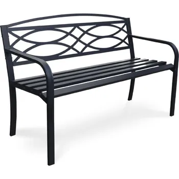 Zahradní lavice Renzo zahradní lavice kovová 40700060 127 x 58 x 84 cm černá