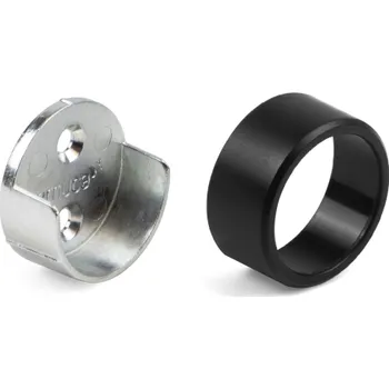 Věšák Emuca Koncovka s krytkou pro věšákovou tyč LARGO / Černá matná