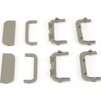 Nábytkové kování Emuca Sada koncovek z PVC pro profily GOLA - C / Nerez