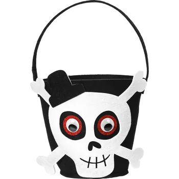 Karnevalový doplněk Látková taška Halloween lebka