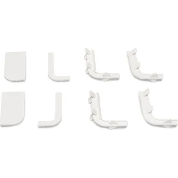 Nábytkové kování Emuca Sada koncovek z PVC pro profily VION - L / Bílá matná