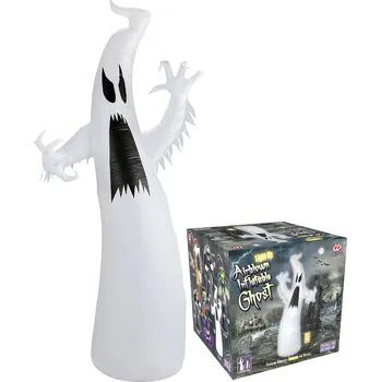 Karnevalový doplněk Velký nafukovací duch svítící 244 cm