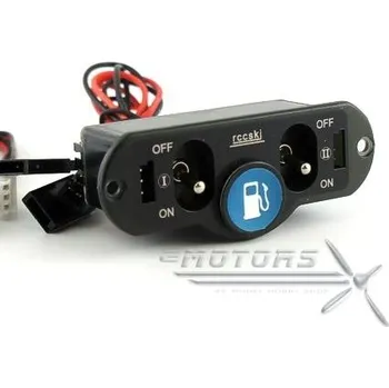 RC vybavení Duální vypínač nabíjecí s tankovacím víčkem pro benzín/methanol