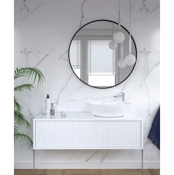 Zrcadlo Home decoration Designové zrcadlo RONDO / Černá matná 400 mm