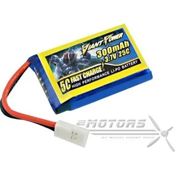 Autobaterie Giant Power 300mAh 1S 25C
