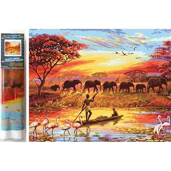 Diamantové malování Norimpex Sloní stádo 30 × 40 cm