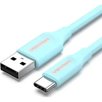 Datový kabel Vention USB 2.0 to USB-C 3A Cable 2m Light Blue