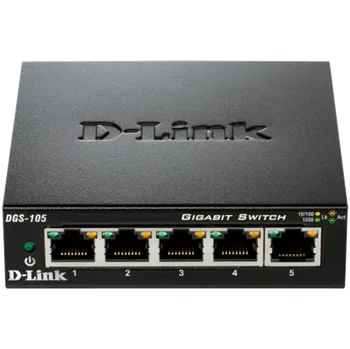 Switch D-Link DGS-105 kovový 5-port 10/100/1000 Switch