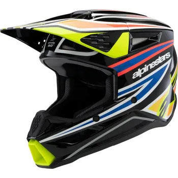 Helma na motorku Přilba S-M3 WURX, ALPINESTARS, dětská (černá/žlutá fluo/modrá/červená) 2026 S