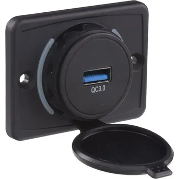 Elektrická zásuvka 1x USB QC3.0 zásuvka 12/24V, montáž na povrch