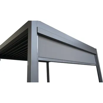 Zahradní stavba Lanit Plast Bioclimatic Premium LG4116 2,68 x 23,6 m boční roleta RAL 7043