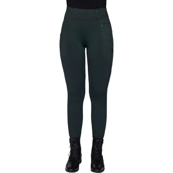 Jezdecké kalhoty Dámské legíny QHP se silikonovým sedem - Avélie, černá , 38