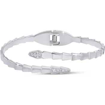 Náramek biju Pevný náramek z chirurgické oceli se zirkony 2002693