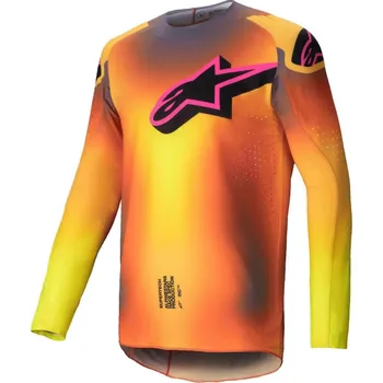 Moto bunda Dres SUPERTECH LIPAN, ALPINESTARS (žlutá/růžová) 2025 M