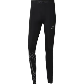 Pánské legíny Pánské kompresní legíny REEBOK WOR COMPR BRUSHED - černé XXL