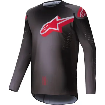 Sportovní oblečení Dres SUPERTECH LIPAN, ALPINESTARS (kouřová/červená) 2025 2XL