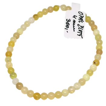 Náramek Žlutý opál náramek 4mm