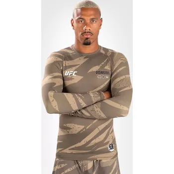 Oblečení pro bojové sporty Rashguard VENUM UFC Adrenaline by Venum Fight Week Performance Dl. rukávem - desert Camo XL