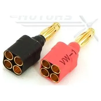 Datové redukce Redukce z 1x 4mm samec na 4 x 3.5mm samice