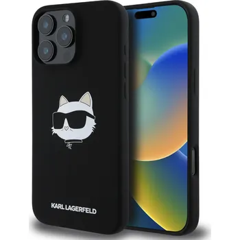 Pouzdro na mobilní telefon Karl Lagerfeld Liquid Silicone Choupette Head MagSafe Zadní Kryt pro iPhone 16 Pro Max