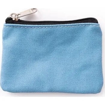 bavlněná kapsička na mince se zipem | peněženka, pouzdro - Hvězdně modrá