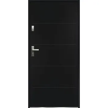 Vchodové dveře Kovové vchodové dveře S68 Madryn 90L tmavý antracit otevírání dovnitř