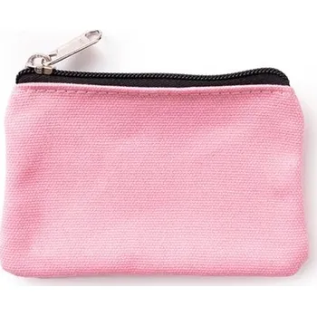 Peněženka bavlněná kapsička na mince se zipem | peněženka, pouzdro - Broskvová růžová