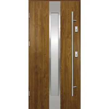 Vchodové dveře Vchodové dveře ocelové Neptun S68 80P zlatý dub otevírání dovnitř