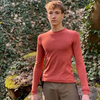 Pánské tričko Cihlové pánské funkční vlněné tričko Velikost: 2XL